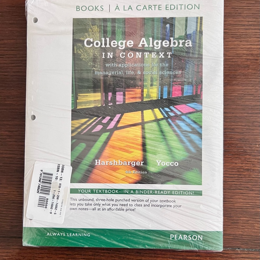 College Algebra in Context, Books a la Carte Edition (4th Edition)